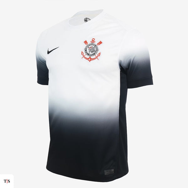 Camisa Corinthians I 24/25 s/n° Torcedor Nike Masculina - Branco + Preto